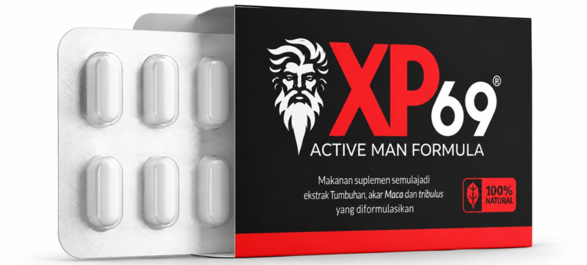 XP69 ME Active Man Formula box and blister pack